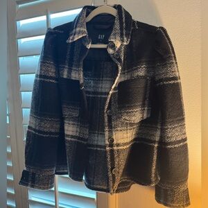 GAP Women's Plaid Utility Jacket